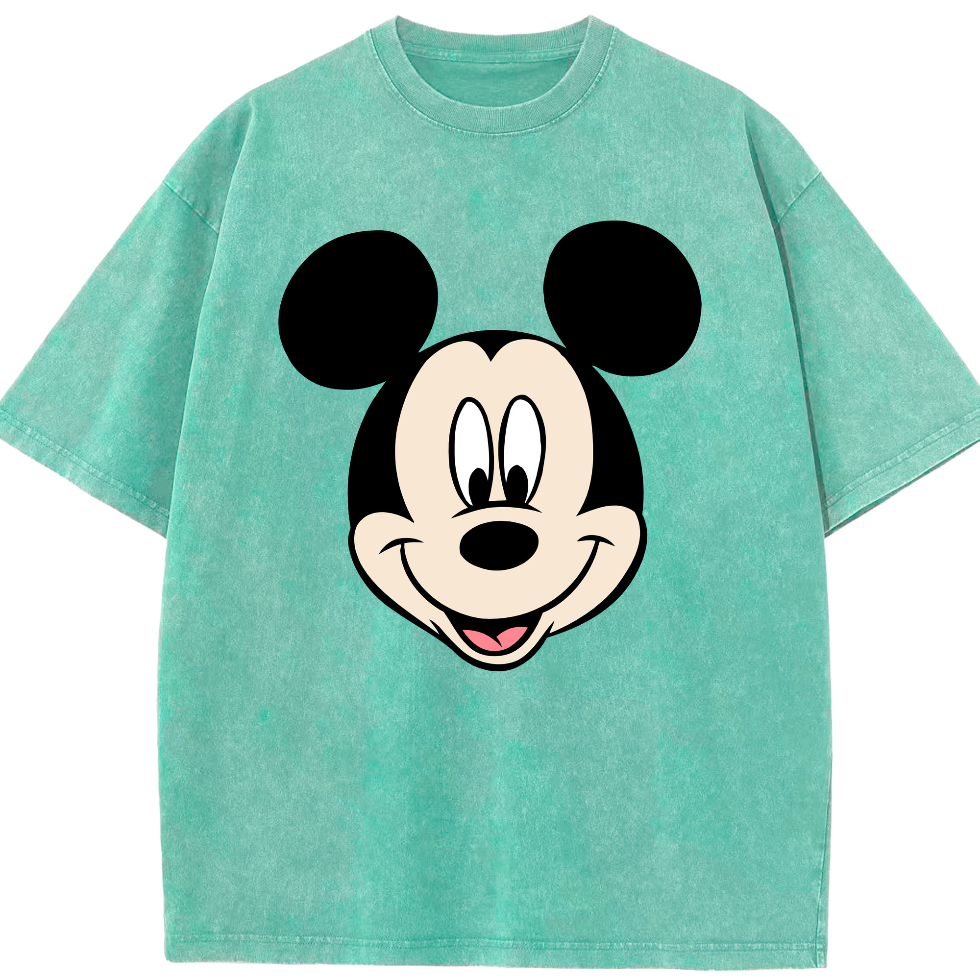 （画像用） ミッキーマウス Mickey Mouse 綿100% ヴィンテージ風 半袖Tシャツ（フロントプリント）